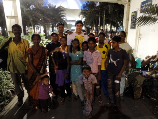 Reuniting with the slum community