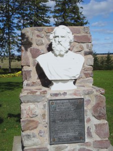Bust of Longfellow at Grand-Pre National Historic Site.