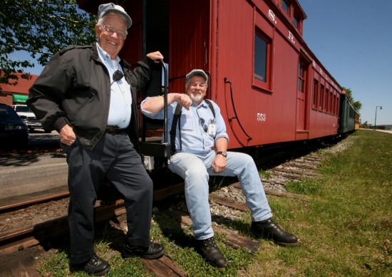 Doug and Gilbert at the Portland Railway Museum