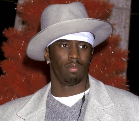 Sean Combs in a fedora and a doo-rag 