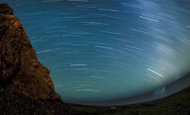 Night sky, blur of stars