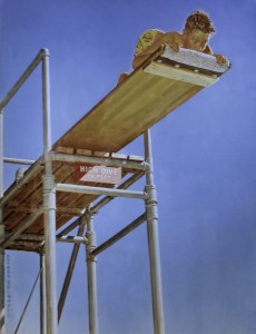 Boy on High Dive, The Saturday Evening Post, August 16, 1947, oil on canvas, 35 x 27 in.