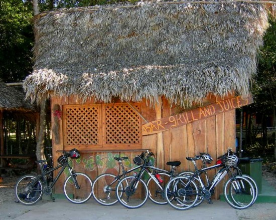 Bicyces at rest, in Cuba