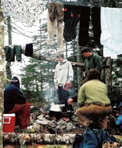 Making camp at the head of the Shelburne River