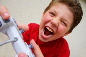 Boy playing video games 