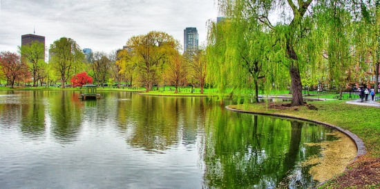 Boston Public Garden panorama