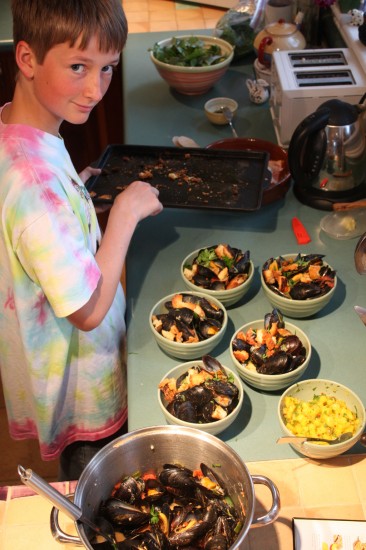 Miles with mussels