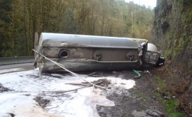 Fuel truck spill into Goldstream River