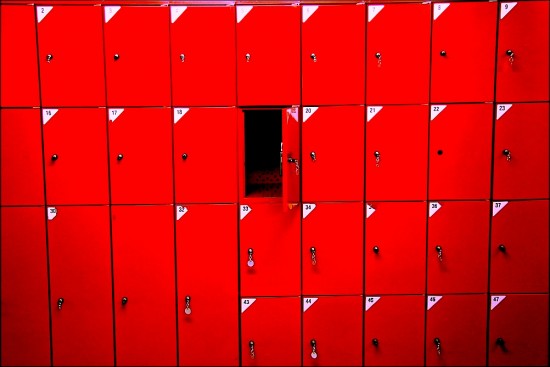 Red lockers