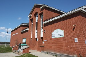 Lockeport High School with the UNESCO worldwide school network sign. 