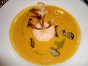 Butternut squash and pear soup.