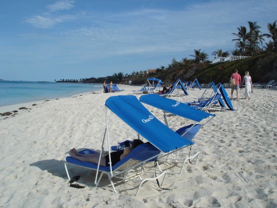 The tranquil beach  at the One and Only Resort, adjacent to Atlantis