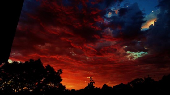 A picture of the sunset I took after the big thunder storm this year