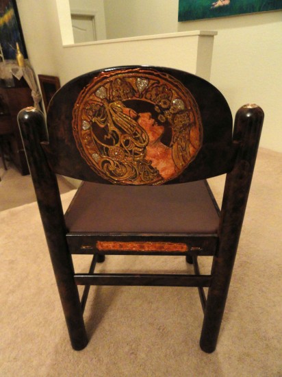 Finished Art Nouveau Charming Chair Back