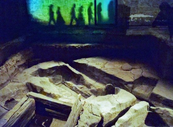 An over three hundred year old cemetery beneath the Pointe-a-Calliere Museum; the original birth place of Montreal An over three hundred year old cemetery beneath the Pointe-a-Calliere Museum; the original birth place of Montreal