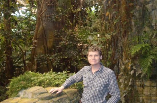 In the rain forest of the Biodome...January in Montreal!