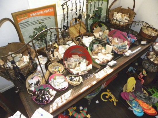 A variety of handmade island soaps