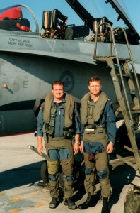 Royal Canadian Air Force CF-18A/B pilot Captain Shawn Hartzell (left) and co-author Joseph Frey.