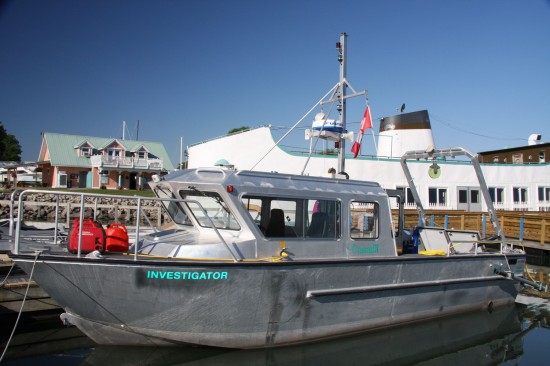 Parks Canada research vessel Investigator in Port Dalhousie.