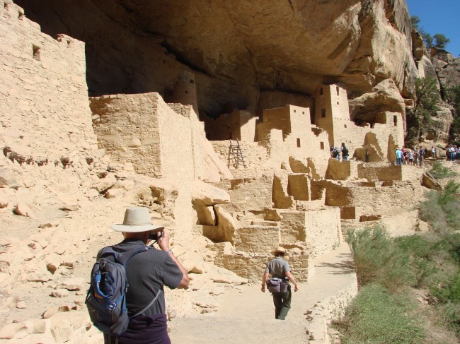Ancient cave dwellings in Mesa Verde National Park