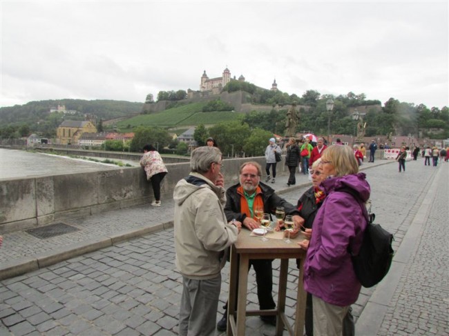 Enjoying Wine in Wurzburg