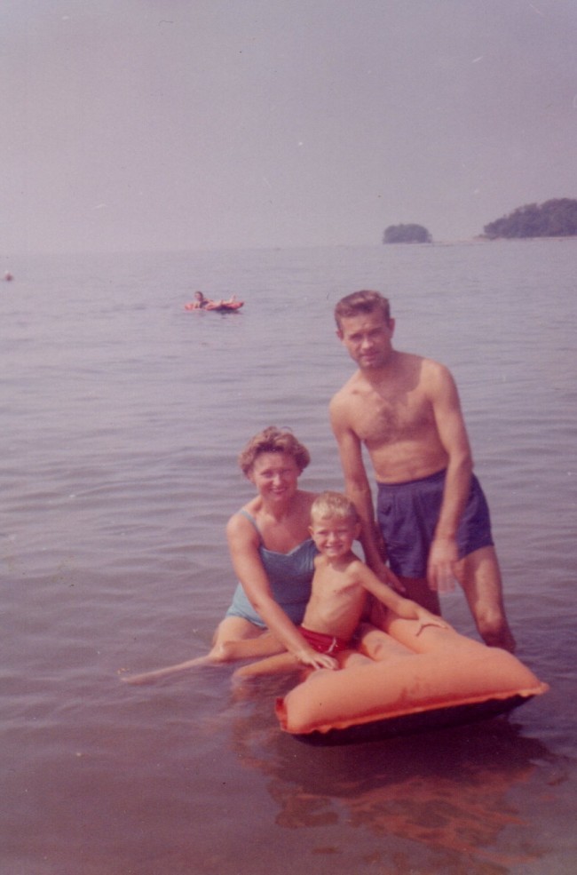 The good life in Canada. This photo was taken during the early 1960s at our Georgian Bay cottage that Father built by himself over weekends and his annual two week summer vacations.