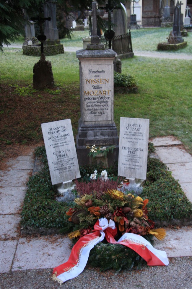 The gravesite of Wolfgang’s father Leopold and his wife Constanze.
