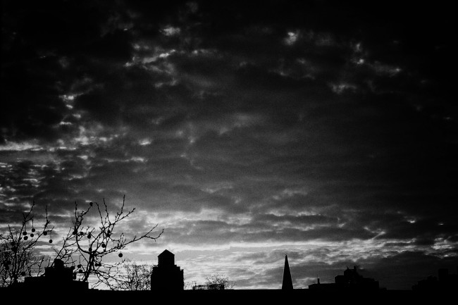 From the window to watch the war.