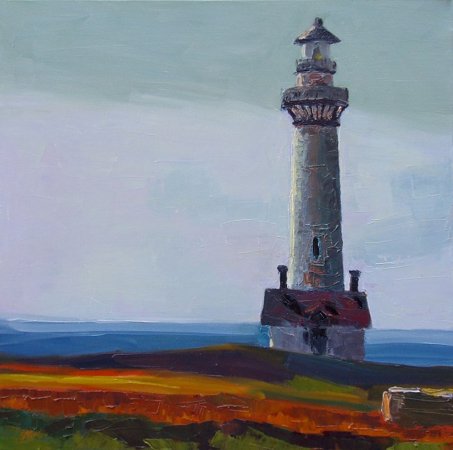 “Lighthouse II” © Debbi Smith Rourke<br />Oil on canvas 12”x12”