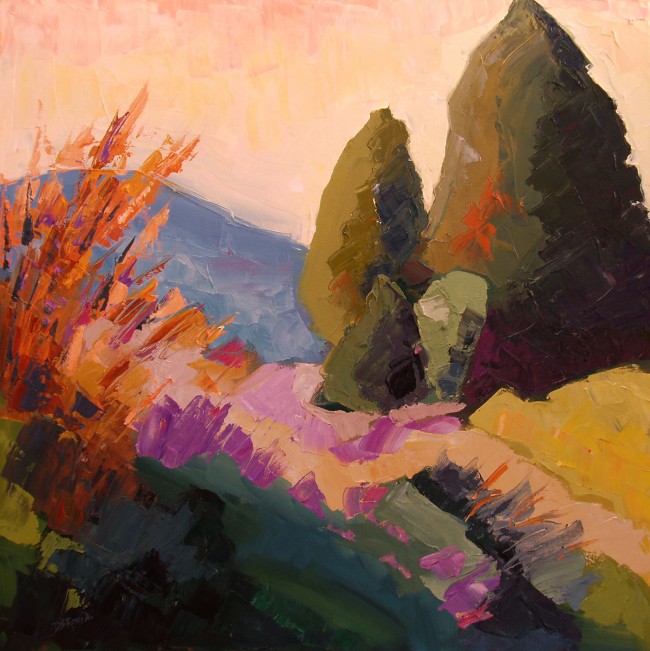 “Wine Country” © Debbi Smith Rourke<br />Oil on canvas 24”x 24”