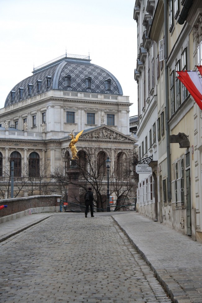 One of Beethoven’s three existing Viennese apartments One of Beethoven’s three existing Viennese apartments on the right, with the University of Vienna in the background. Known as the Pasqualatihaus it is build on part of the city’s old fortification walls. In this apartment Beethoven composed his 4th, 5th, 7th and 8th symphonies.