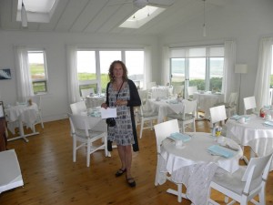 Suzie Baillargeon, proprietor of Havre-sur-Mer, in the breakfast room.