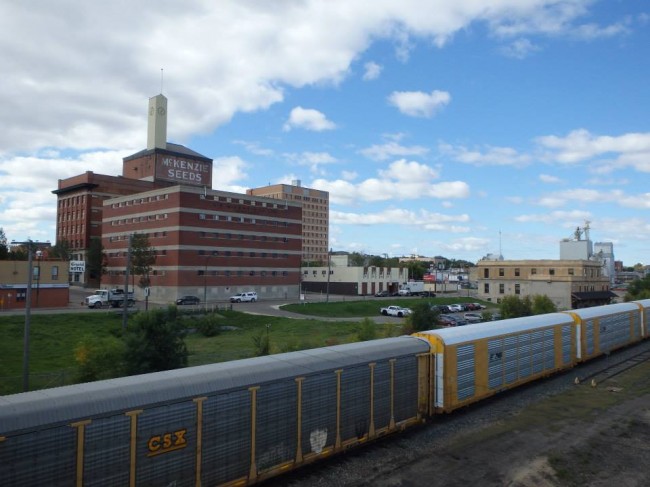 Downtown Brandon across the tracks