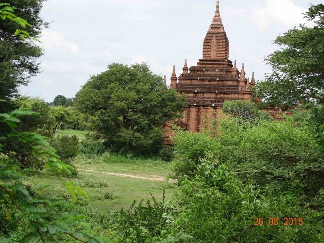 A temple with an unusuall stupa on top