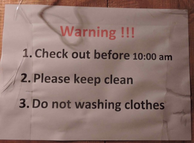 Hostel's rules