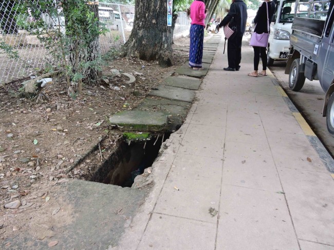 Typical sewer in Myanmar