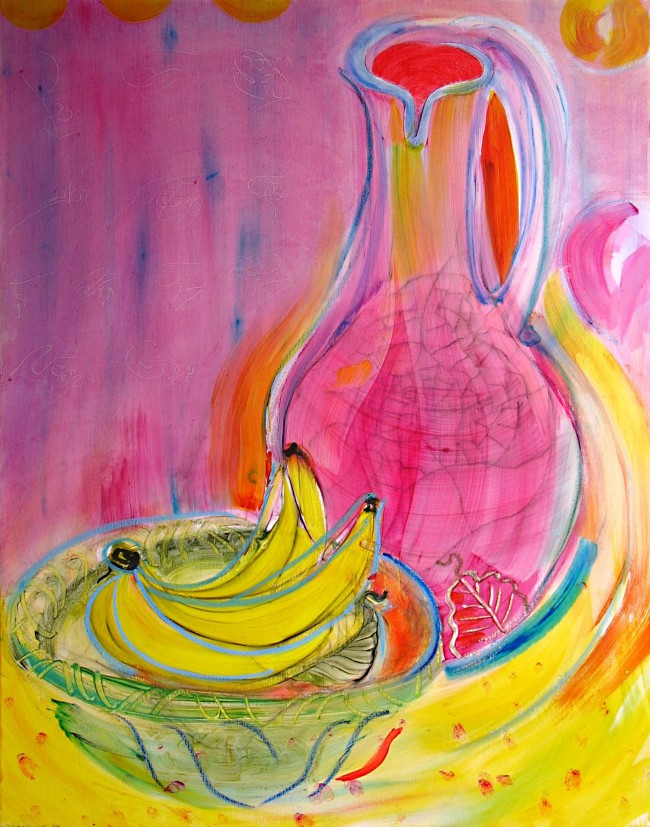 Pink Pitcher and Bananas @ Laurie Goodhart