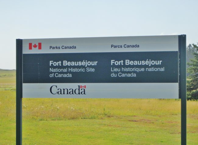 Parks Canada signs for Fort Beausejour