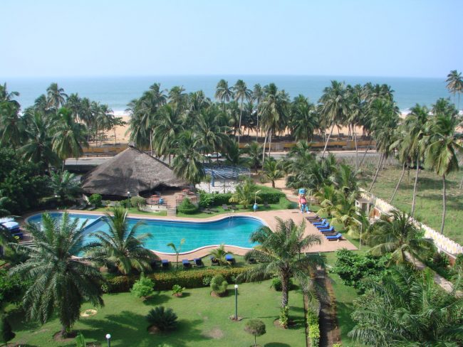 View of the Lome beach and neighbourhood from IBIS Hotel