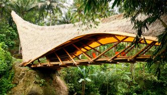Bamboo bridge at Green School Bali